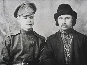 Moskva Prints: The Russian poets Sergei Esenin (left) and Nikolai Kluev during the First World War