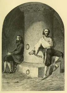 1700s Prints: Russian political prisoners in the subterranean dungeons of the infamous fortress of Schlusselburg near St