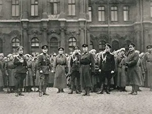 Saint Petersburg Prints: Russian Revolution (1917). Last defence moments of the Winter Palace in Petrograde