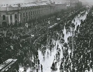 Childish Prints: Russian Revolution. Demonstration of women demanding their right to vote