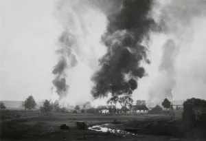 Lcgr1406 Prints: Russian village in flames during the German invasion of the Soviet Union (Russia)