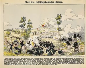 Aisan Prints: Russo-Japanese War. Japanese attack on Port Arthur (August 21)