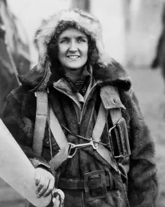 Records Prints: Ruth Nichols 1901-1960 wearing a fur parka in 1931 the year she set three records for women pilots the women's