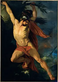 Sabatelli Francesco, Ajax Son of Oileus, 1829, 19th Century, oil on canvas, Italy, Tuscany, Florence, Gallery of Modern Art, Palazzo Pitti