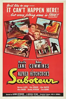 3ev In Prints: SABOTEUR, center from left: Robert Cummings, Priscilla Lane, 1942