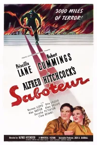 Cummings Prints: SABOTEUR, Robert Cummings, Priscilla Lane, 1942