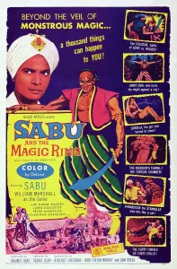 Magic Prints: SABU AND THE MAGIC RING, US poster art, top from left: Sabu, William Marshall, 1957