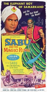Magic Prints: SABU AND THE MAGIC RING, US poster art, top from left: Sabu, William Marshall, 1957