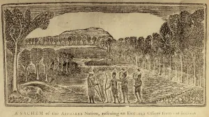 1760s Prints: A sachem of the Abenakee Nation rescuing an English officer from the Indians