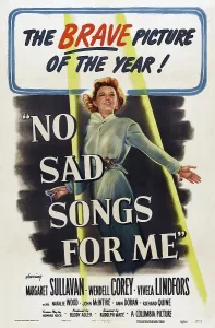 Margaret Prints: NO SAD SONGS FOR ME, US poster, Margaret Sullavan, 1950