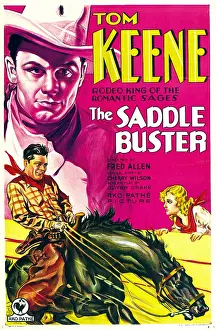 Keene Prints: SADDLE BUSTER, top and bottom left: Tom Keene, 1932