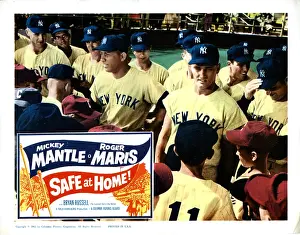 1962 Movies Prints: SAFE AT HOME!, from left, center, Mickey Mantle, Roger Maris, 1962