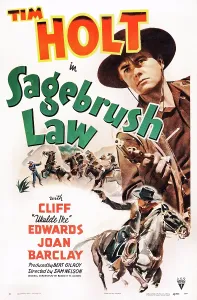 Images Dated 18th May 2015: SAGEBRUSH LAW, US poster art, Tim Holt, 1943