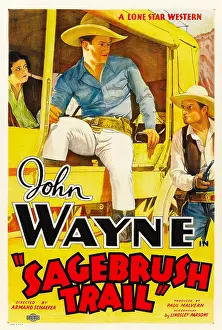 Chandler Prints: SAGEBRUSH TRAIL, Nancy Shubert, John Wayne, Lane Chandler, 1933
