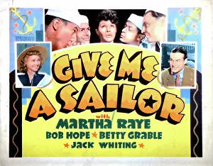 Hope Prints: GIVE ME A SAILOR, Betty Grable (left), Martha Raye (center), Bob Hope (right), 1938