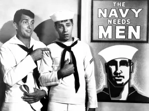 Images Dated 16th December 2014: SAILOR BEWARE, from left, Dean Martin, Jerry Lewis, 1952