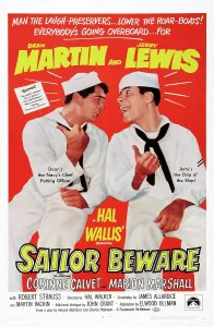 Images Dated 8th June 2015: SAILOR BEWARE, US poster art, from left, Dean Martin, Jerry Lewis, 1952
