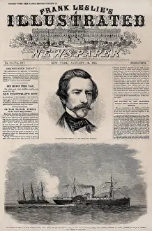 Rebel Prints: Sailor Raphael Semmes picture on the front page of Frank Leslie's Illustrated Newspaper