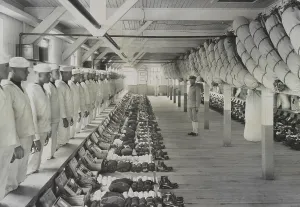 Inspection Prints: Sailors undergo a sea bag inspection at U