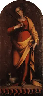 Santa Prints: Saint Agnes, by Barbara Longhi