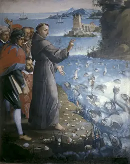 Seaside Prints: Saint Anthony of Padua preaching to the fishes