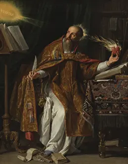 Priest Prints: Saint Augustine, 1645, by Philippe de Champaigne