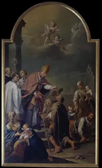 Present Prints: Saint Carl ministers Poor People (San Carlo assiste i poveri)