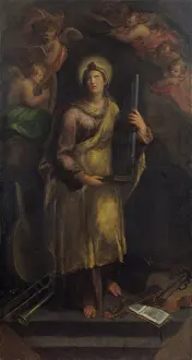Santa Prints: Saint Cecil (Santa Cecilia), by Sebastiano Filippi also known as Bastianino