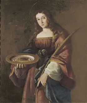Attire Prints: Saint Lucy. 17th c. Work of Zurbarn's school