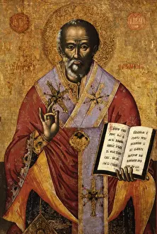 Cloak Prints: Saint Nicholas, attributed to Mihal Anagnosti