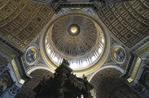 Saint Peter's Basilica. VATICAN CITY. Saint Peter's Basilica. The Vatican / Basilica of St.Peter's / Interior of Dome. Renaissance art. Cinquecento. Architecture