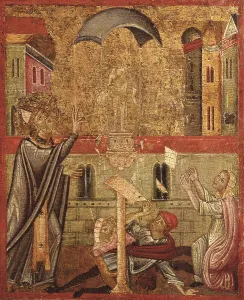 Confusion Prints: Saint Verano full length between two angels and six stories of his legend