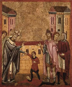 Corpse Prints: Saint Verano full length between two angels and six stories of his legend