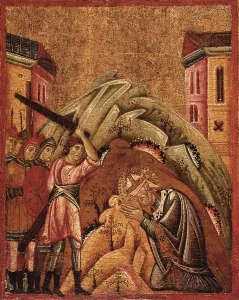 Cave Prints: Saint Verano full length between two angels and six stories of his legend