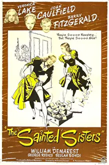 Looking Down Prints: THE SAINTED SISTERS, US poster, Veronica Lake, Joan Caulfield, Barry Fitzgerald, 1948
