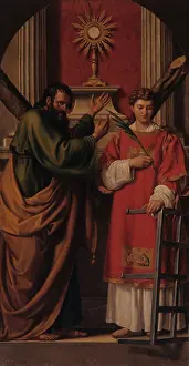 Lorenzo Prints: Saints Andrew and Lawrence before the Blessed Sacrament