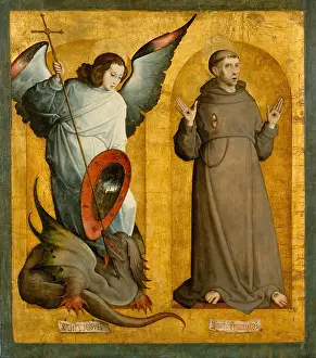 Juan Prints: SAINTS MICHAEL AND FRANCIS, by Juan de Flandes