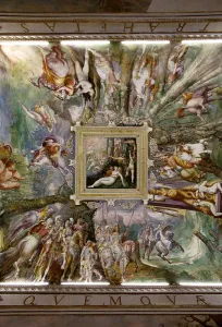 Ceiling Prints: Sala dellAetas Felicior or Room of the Kiss Frescos of the Vault