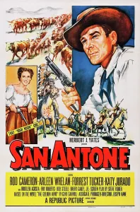 Cameron Prints: SAN ANTONE, US poster art, from left: Katy Jurado, Rod Cameron, 1953
