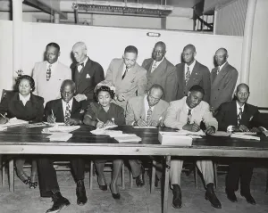 Naacp Prints: San Antonio Branch of the NAACP planning their 1952 membership campaign