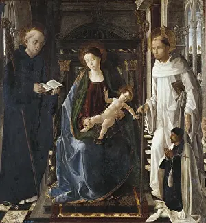 Chivalry Prints: SAN LEOCADIO, Paolo de (ca. 1445 - 1520). The Virgin of the Knight of Montesa. ca. 1472