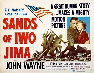 Flag Prints: SANDS OF IWO JIMA, John Wayne, Adele Nara, 1949