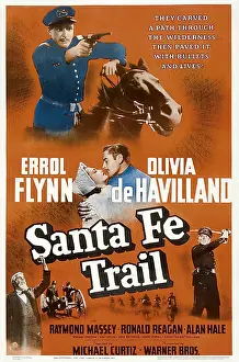 SANTA FE TRAIL, Errol Flynn, (poster), 1940