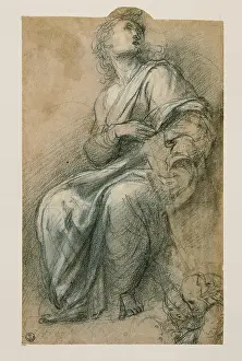 Study Prints: Sanzio Raffaello, Male Figure Wrapped in a Mantle