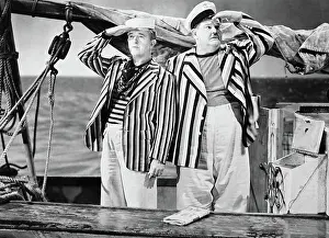September Prints: SAPS AT SEA, from left: Stan Laurel, Oliver Hardy, 1940