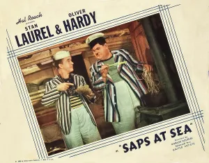 Striped Jacket Prints: SAPS AT SEA, US lobbycard, from left: Stan Laurel, Oliver Hardy, 1940