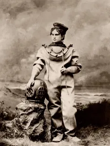 Sarah Prints: Sarah Bernhardt (1844-1923), in sea-diving costume as The Ocean Empress. Ca, 1880