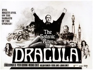 Christopher Prints: THE SATANIC RITES OF DRACULA, center: Christopher Lee