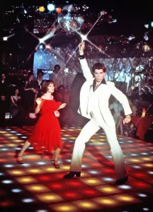 1977 Movies Prints: SATURDAY NIGHT FEVER, from left: Karen Lynn Gorney