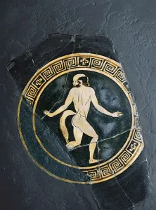 5th C Prints: Satyr. 5th c. BC. Fragment of an attic kylix